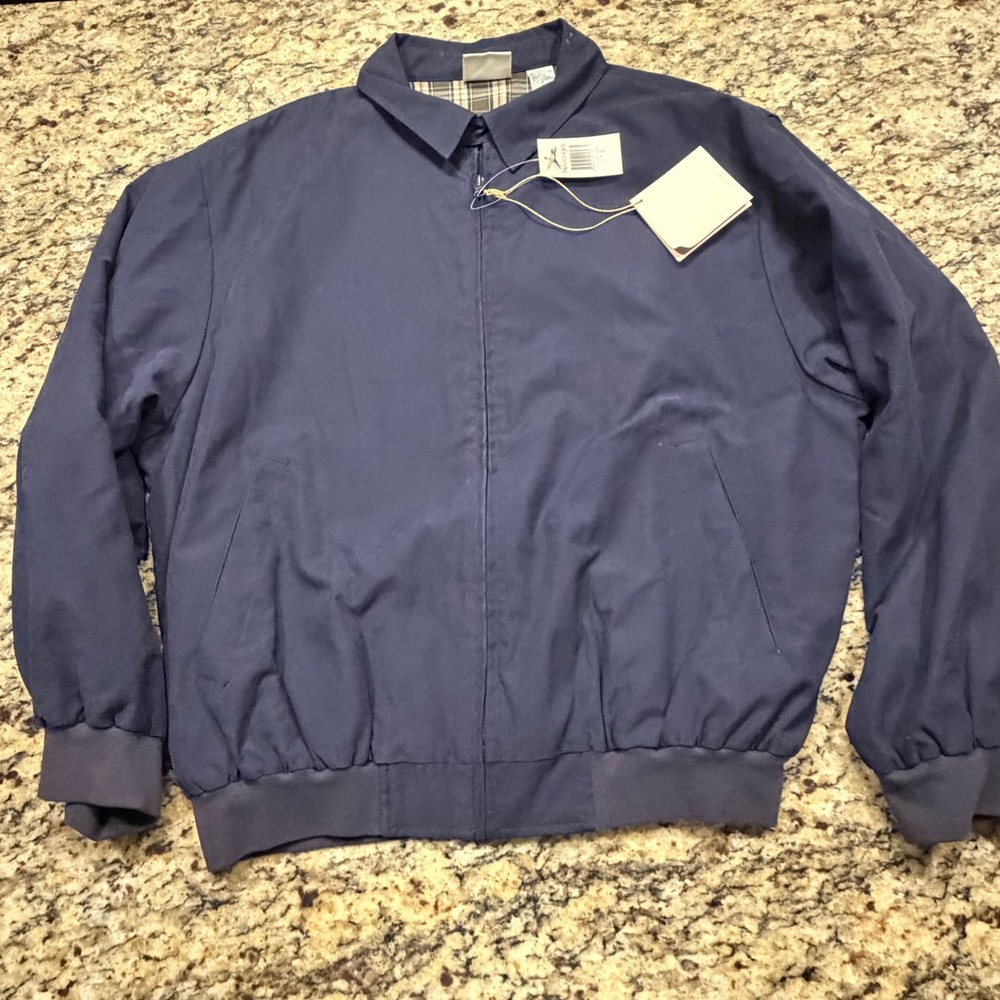 NEW Slazenger Golf Apparel Navy Blue Full Zip Harrington Jacket XL ws